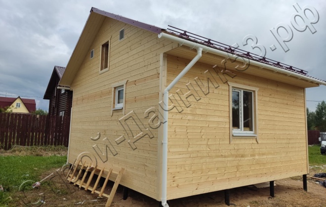 4 Каркасно-щитовой дом  Д-19, 6х6м, 36 М², Московская область, Шаховской район, ДНП Рождествено-2 (5)